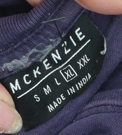 McKenzie Men's Purple XL Logo T-Shirt