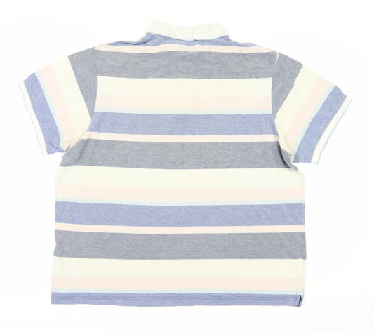 Maine New England Men's Multicoloured Striped XL Polo