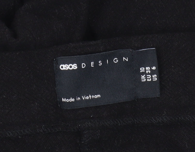 ASOS DESIGN Women's Black Chino Shorts Size 10