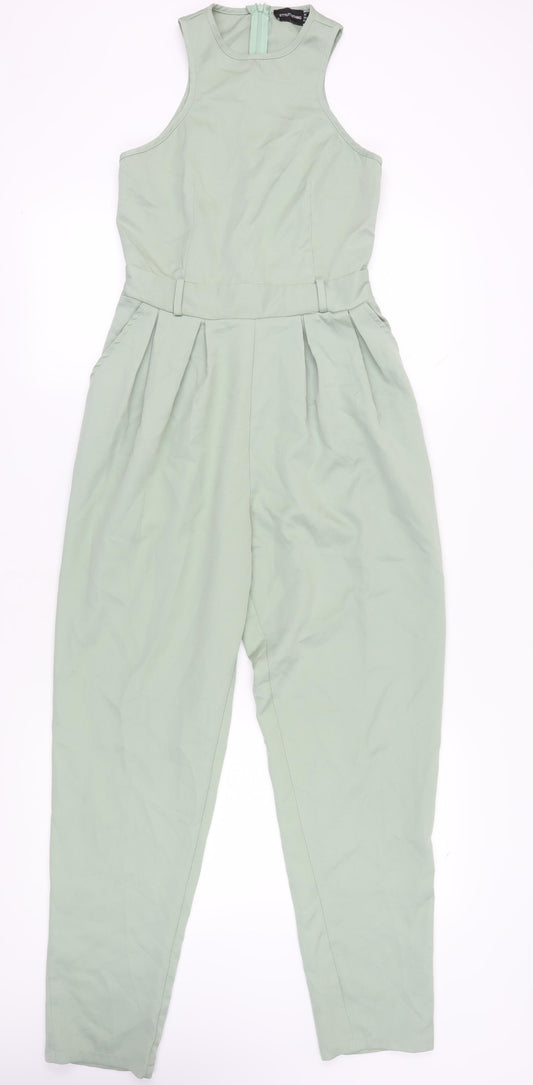 Womens UK Size 8 PRETTYLITTLETHING One-Piece Green Jumpsuit