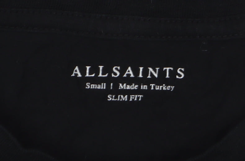Mens UK Size S AllSaints Black T-Shirt
