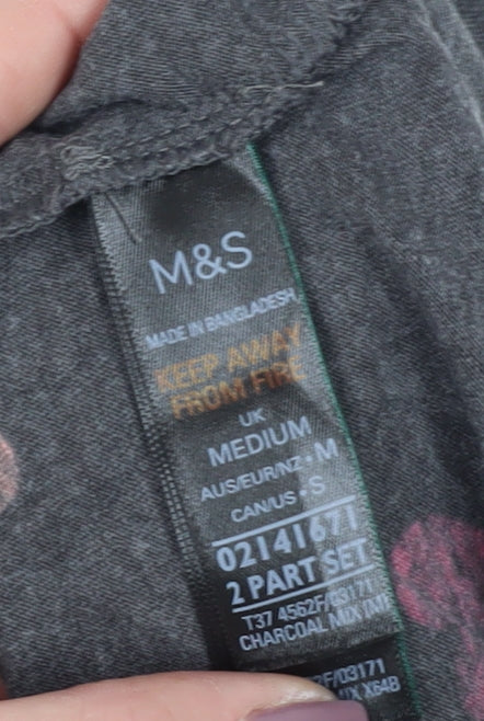 Womens UK Size M Marks and Spencer Grey Basic T-Shirt