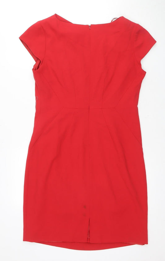 L.K. Bennett Women's Red Sheath Dress Size 16