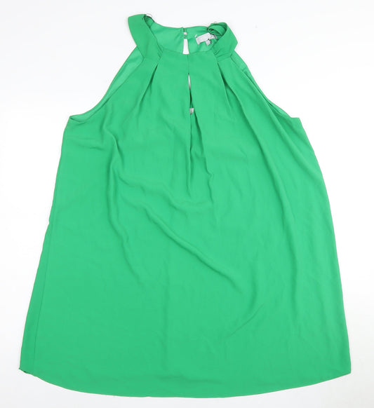 Additional front view of Red Herring Women's Green Sleeveless Swing Dress