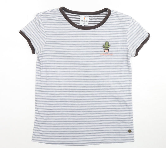 Soul Cal & Co Women’s XS Grey Striped Ringer T-Shirt