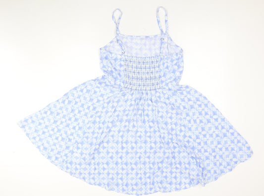 GAP Women's Blue Fit & Flare Dress, Size S, Summer Casual