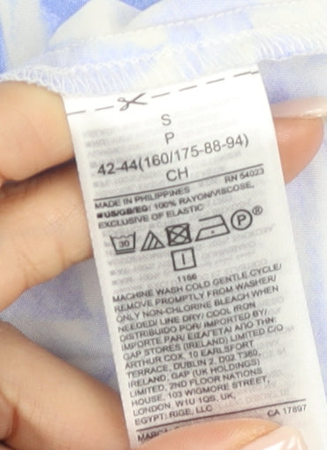 GAP Women's Blue Fit & Flare Dress, Size S, Summer Casual