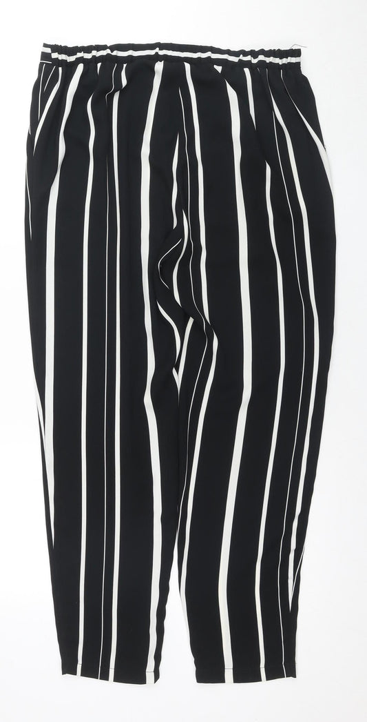 Womens UK Size 14 Wallis Regular Fit Jogger Black Trousers