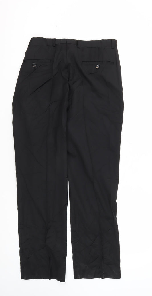 Austin Reed Men's Black Wool Dress Pants 34S