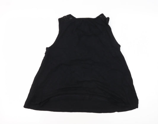 Womens UK Size 2XS Gap Black Basic Tank