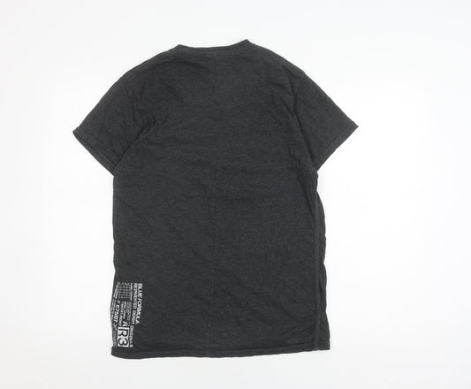 Jack & Jones Men's Grey Graphic Print T-Shirt L