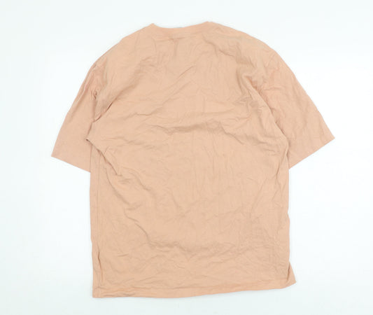 Unisex Adults UK Size L adidas Beige Basic T-Shirt