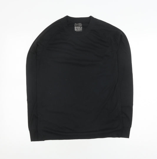 Unisex Adults UK Size M Mountain Warehouse Black Gym & TrainingHiking T-Shirt