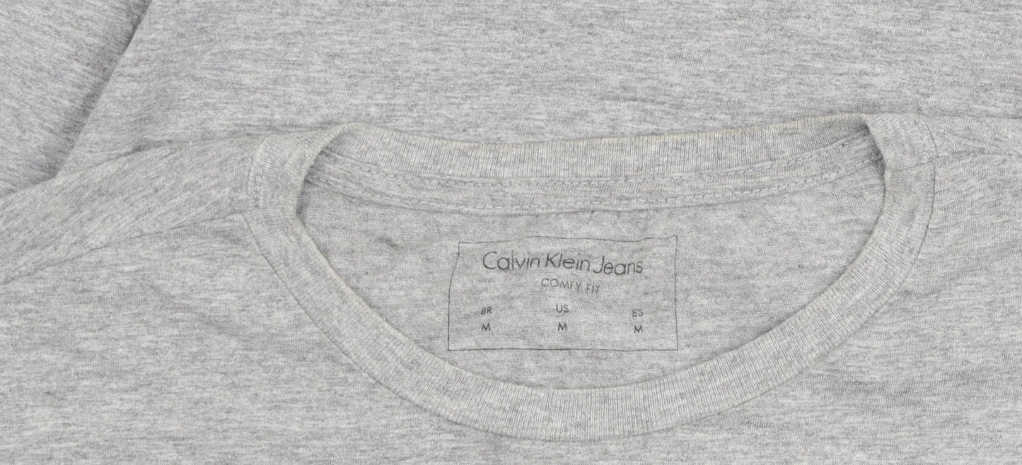 Womens UK Size M Calvin Klein Jeans Grey T-Shirt