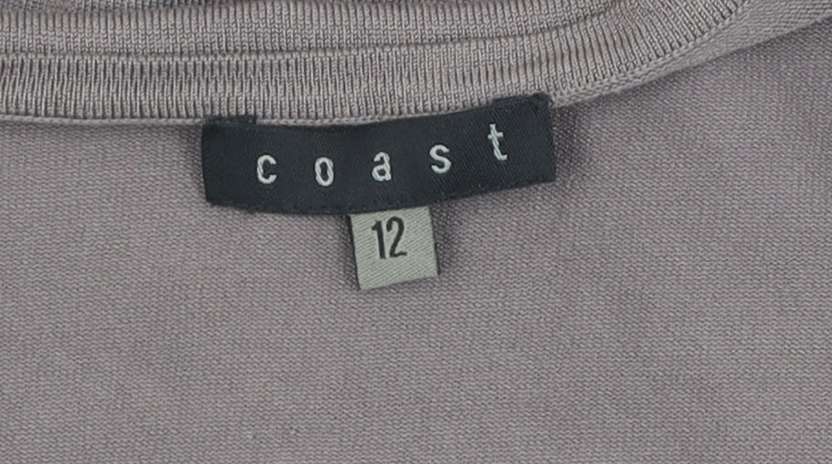 Womens UK Size 12 Coast Grey Cardigan Jumper