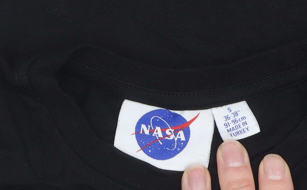 NASA Men's Black S Space Graphic Print T-Shirt