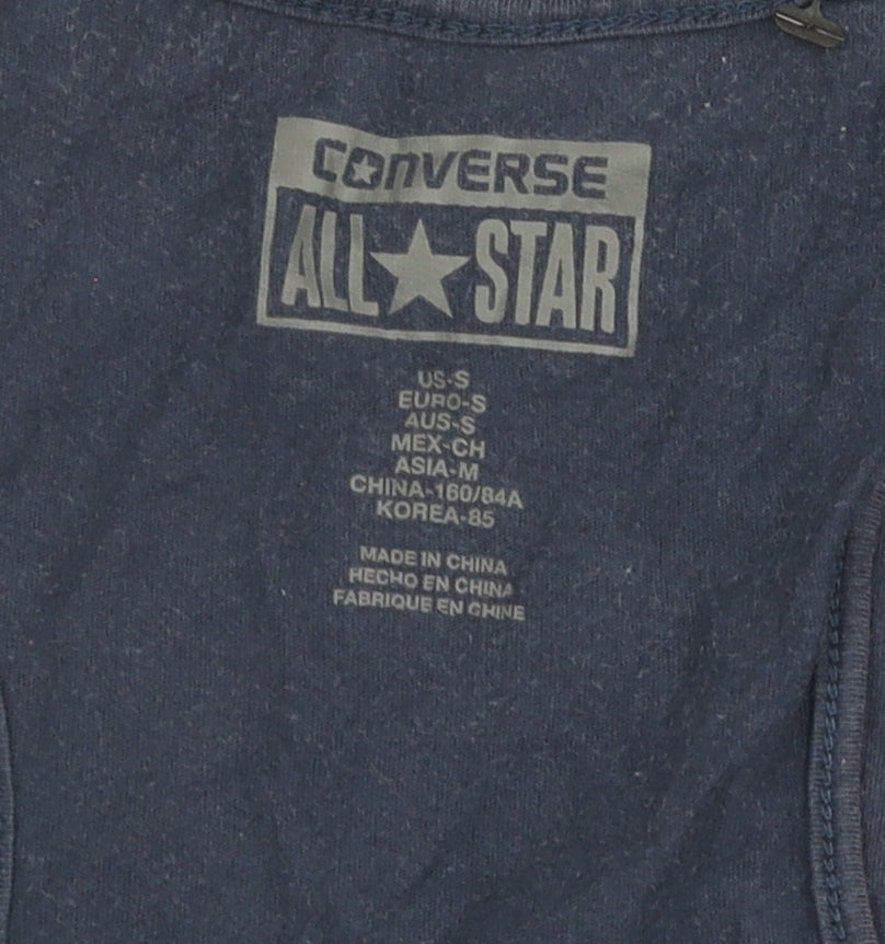 Womens UK Size S Converse Blue Basic Tank