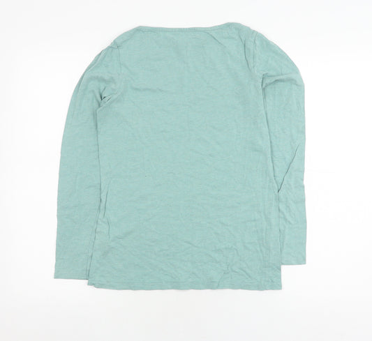 Fatface Women's Green Long Sleeve T-Shirt Size 10