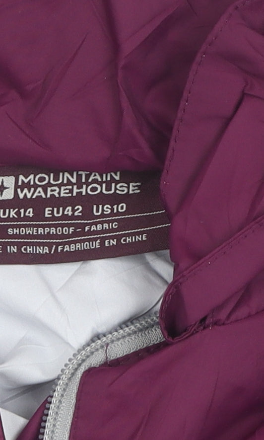 Mountain Warehouse Women's Purple Rain Coat Size 14