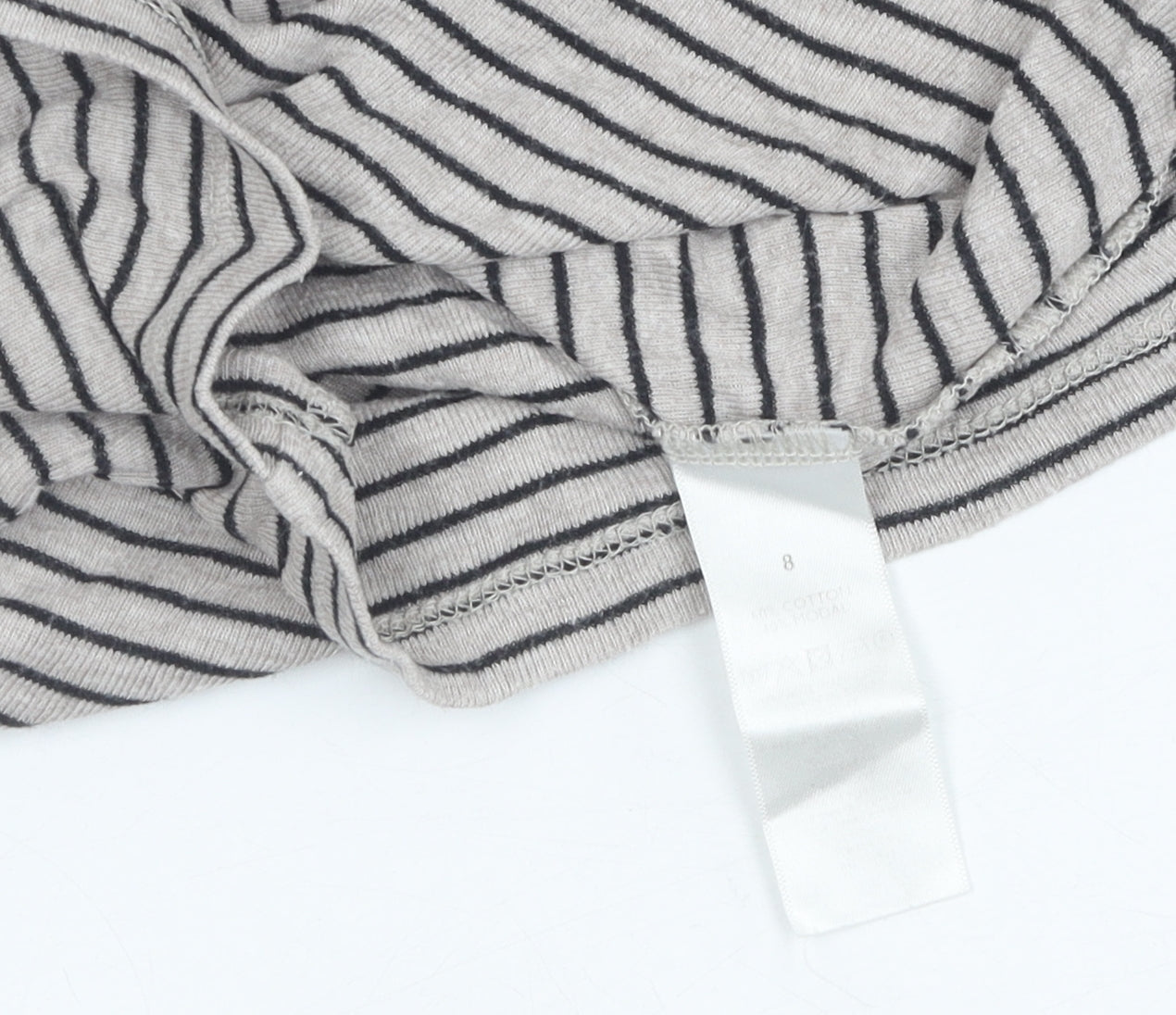 Womens UK Size 6 The White Company Grey Basic T-Shirt