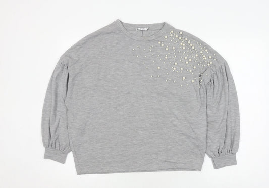Womens UK Size 10 Stradivarius Grey Pullover Jumper