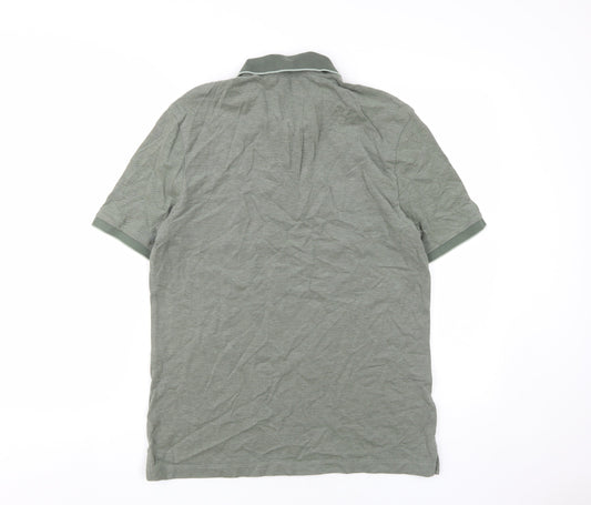 Marks and Spencer Green Men's M Polo Shirt Button Knit