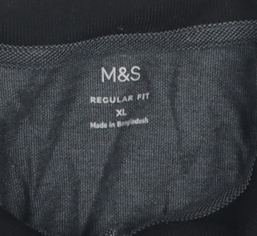 Marks and Spencer Mens Grey XL Regular Fit Polo