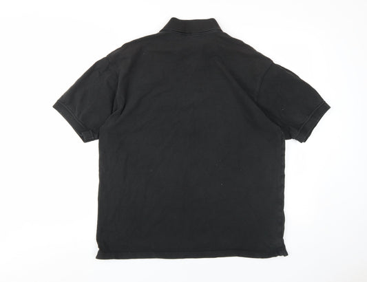 Marks and Spencer Men's Black Polo M Solid