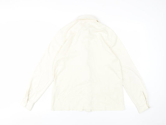 Damart Women's Ivory Button-Up Shirt Size 10