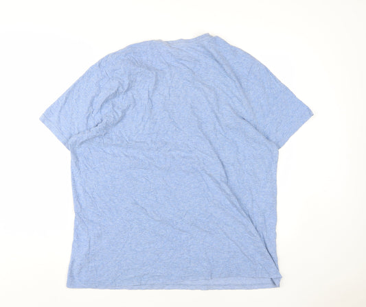 Marks and Spencer Men's Blue 2XL #DAD T-Shirt, Graphic Style