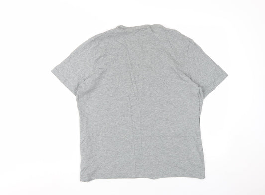 Puma Men's Grey T-Shirt, Medium, Crew Neck, Logo Accent