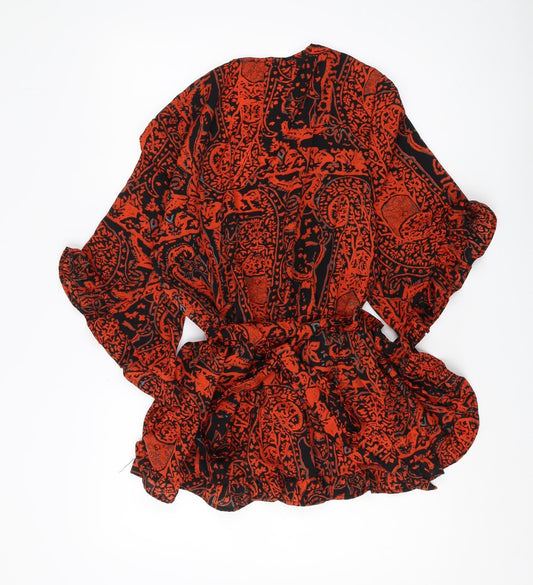 AX Women's Multicoloured Wrap Blouse - Size 10