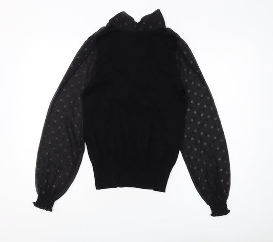 Womens UK Size XS Oasis Black Pullover Jumper