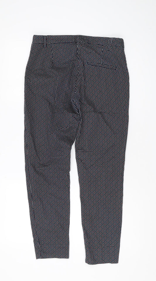 Womens UK Size 10 H&M Regular Fit Cropped Multicoloured Trousers
