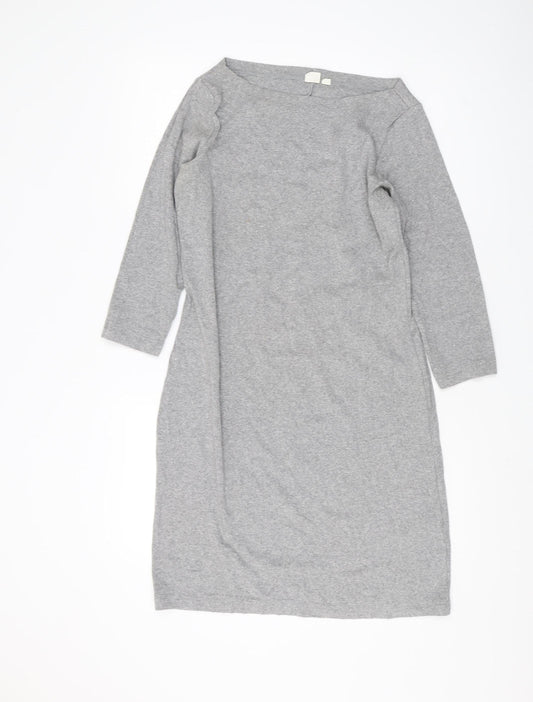 Gap Women's Grey Sheath Dress M Casual Jersey Stretch