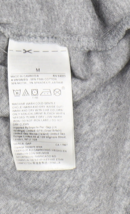 GAP Women's Grey Sheath Dress M Casual Jersey Stretch