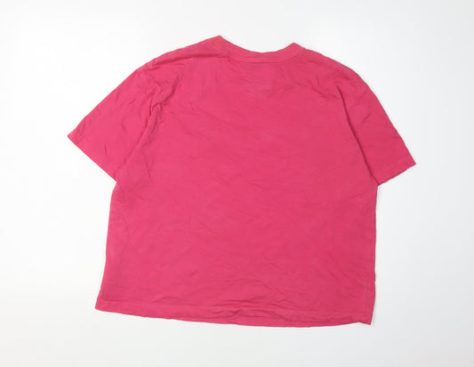 Unisex Adults UK Size M Nike Pink Basic T-Shirt