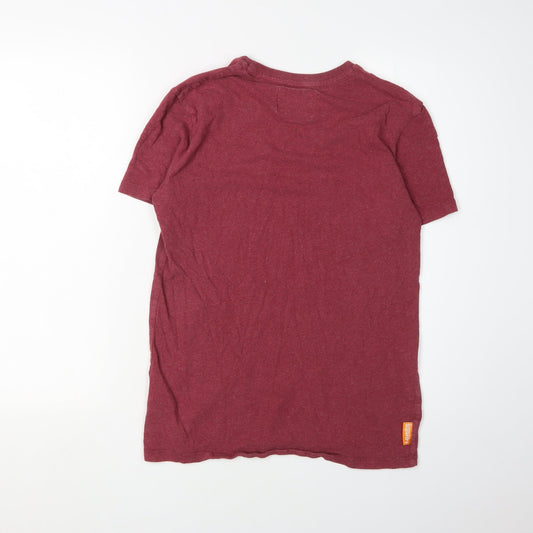 Superdry Men's Red Vintage T-Shirt, Size S, Cotton, Logo