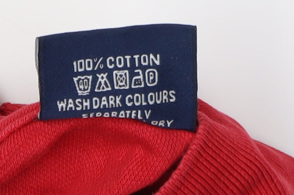 Donnay Men's Red Large Short Sleeve Polo Shirt