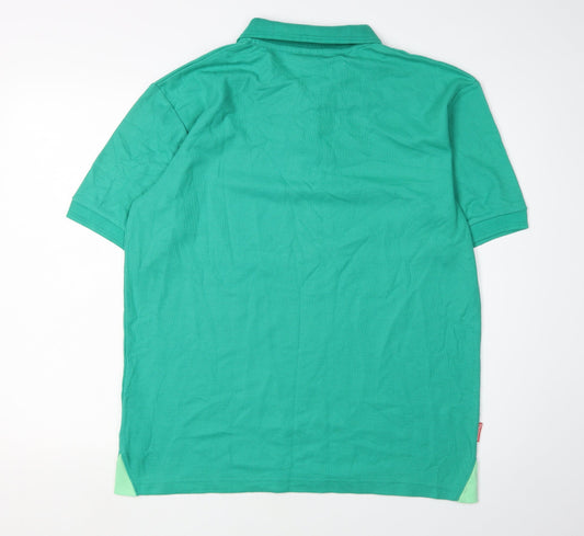 Slazenger Mens Green Polo Shirt L Regular Fit