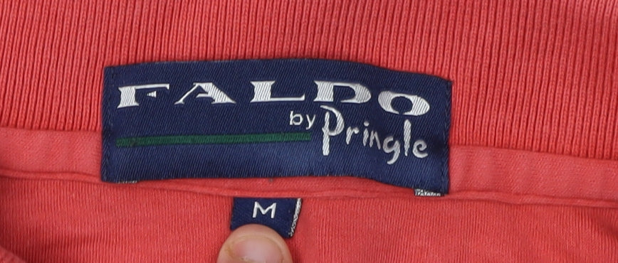 Faldo by Pringle Men's Red Polo Shirt - Medium