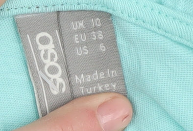 Womens UK Size 10 ASOS Green Basic Tank