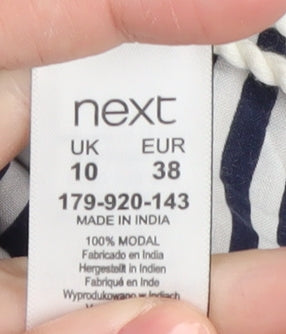 Next Women's Striped Sleeveless Halter Dress Size 10