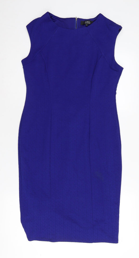 Additional front view of Star by Julien Macdonald Blue Sheath Dress
