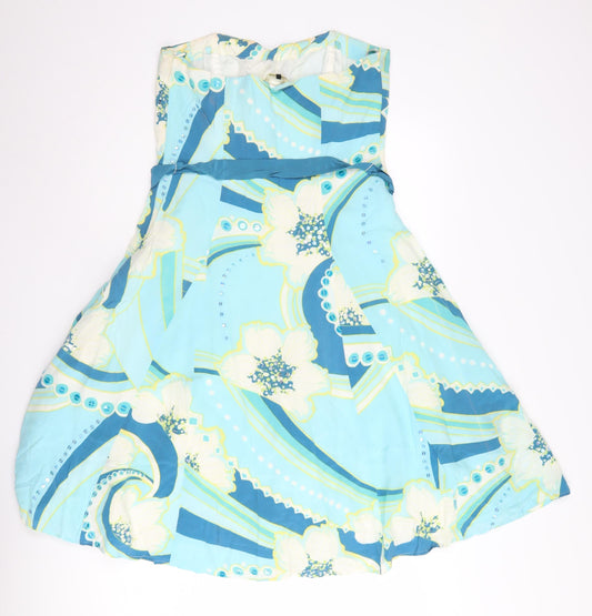 Oasis Women's Multicoloured Silk A-Line Dress Size 12