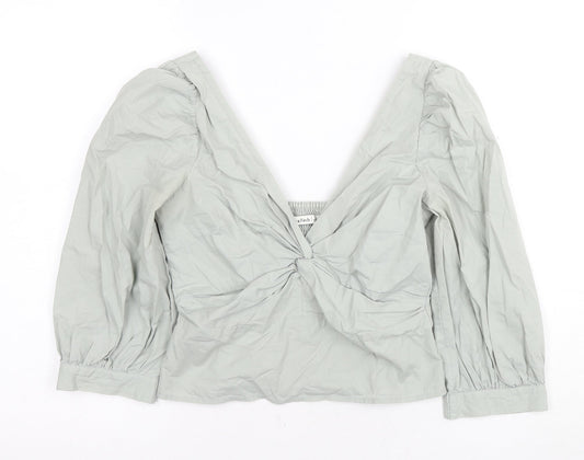 Womens UK Size S Abercrombie & Fitch Grey Basic Blouse