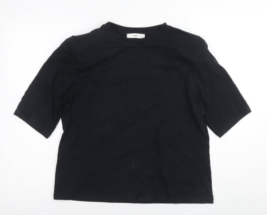 Womens UK Size M MNG Black Basic T-Shirt