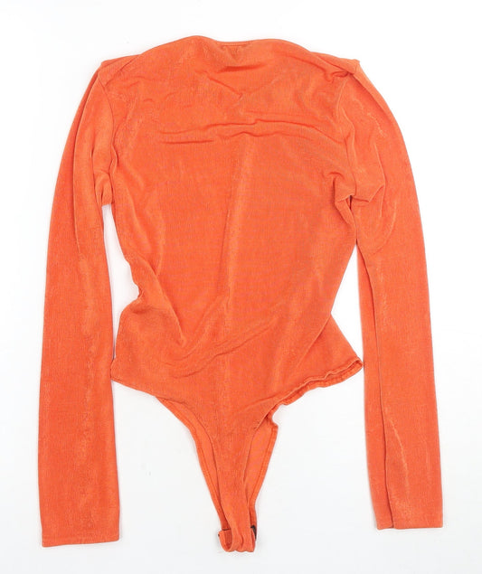 Womens UK Size 8 Missguided Orange Basic Blouse