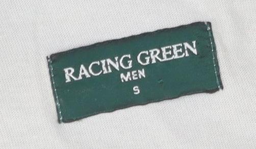RACING GREEN Men's White Crew Neck Tee Size S