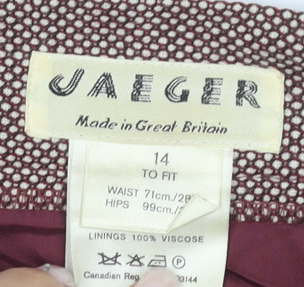 Jaeger Women's Multicoloured Wool Pencil Skirt Size 14 Vintage